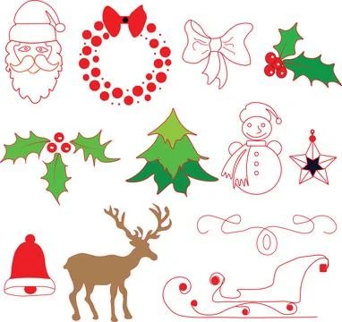 Christmas elements Stock Illustration
