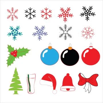 Christmas elements Stockillustratie