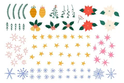 Christmas elements illustration 库存插图