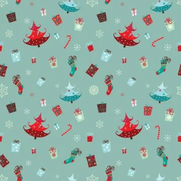 Christmas elements pattern Stock Illustration