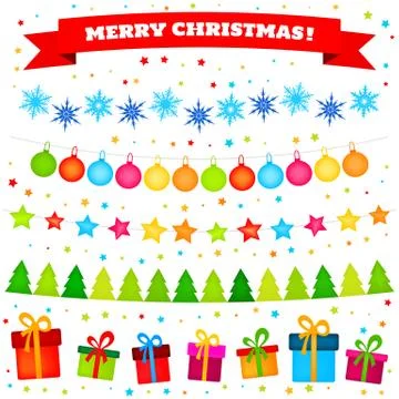 Christmas elements set vector イラスト素材