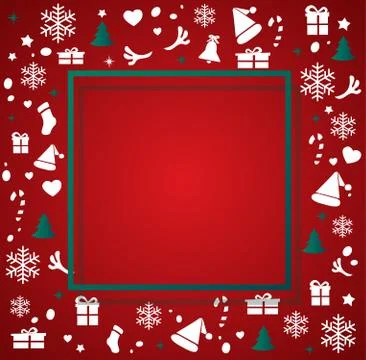 Christmas elements with space pattern background vector Illustrazione stock