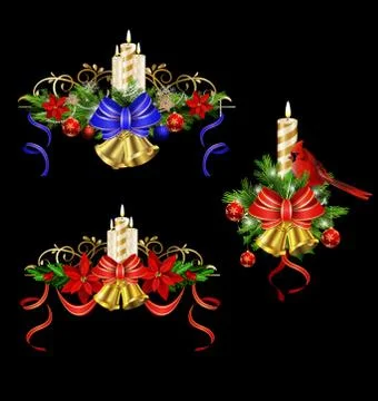 Christmas elements for your designs 스톡 일러스트