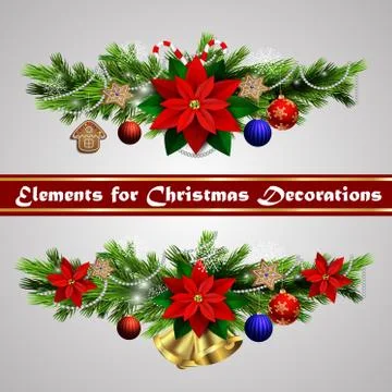 Christmas elements for your designs Stock Illustration