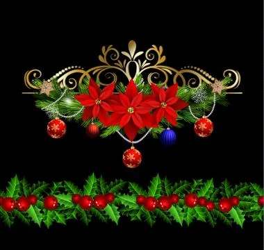 Christmas elements for your designs 库存插图