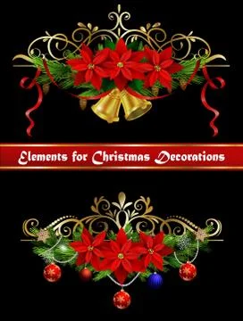Christmas elements for your designs Stock Illustration