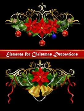 Christmas elements for your designs Stock Illustration