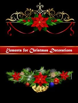 Christmas elements for your designs Stock Illustration
