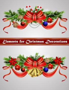 Christmas elements for your designs Stock Illustration