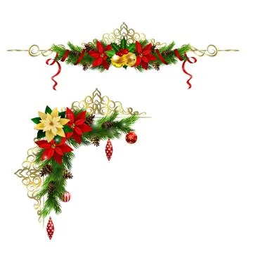 Christmas elements for your designs 库存插图