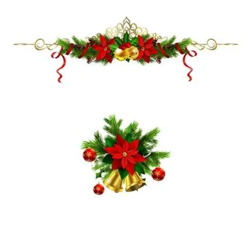 Christmas elements for your designs 库存插图