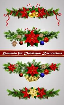 Christmas elements for your designs 스톡 일러스트
