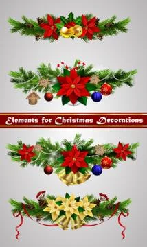 Christmas elements for your designs 스톡 일러스트