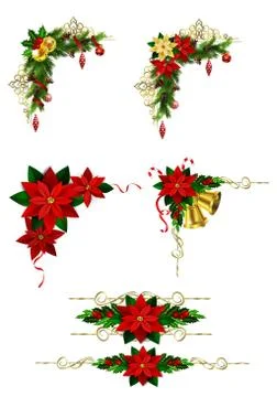 Christmas elements for your designs 스톡 일러스트