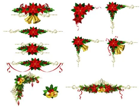 Christmas elements for your designs 库存插图