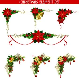 Christmas elements for your designs Stock Illustration