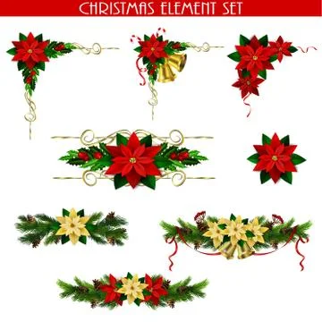 Christmas elements for your designs Stock Illustration