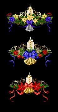 Christmas elements for your designs Illustrazione stock