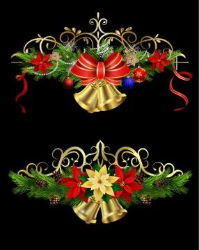 Christmas elements for your designs 스톡 일러스트