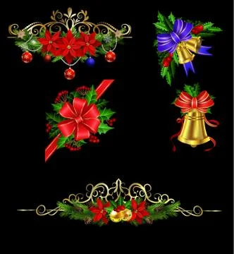 Christmas elements for your designs Stock Illustration