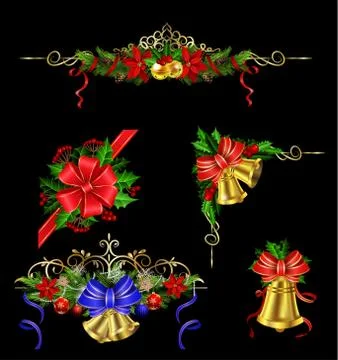 Christmas elements for your designs Stock Illustration