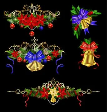 Christmas elements for your designs Stock Illustration