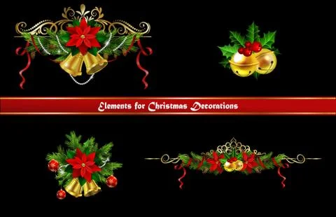 Christmas elements for your designs Stock Illustration