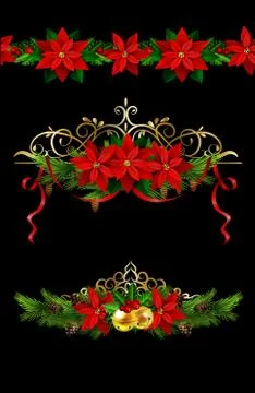 Christmas elements for your designs 库存插图