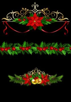 Christmas elements for your designs 库存插图