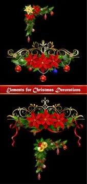 Christmas elements for your designs Stock Illustration