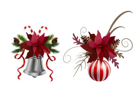 Christmas elements for your designs 库存插图