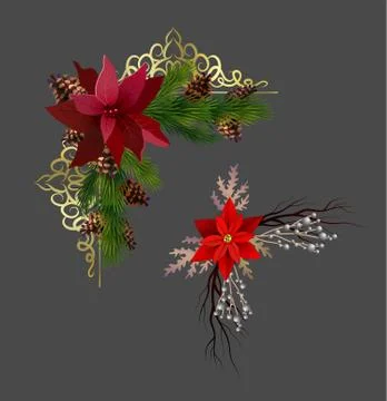 Christmas elements for your designs 스톡 일러스트