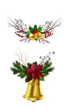 Christmas elements for your designs 库存插图