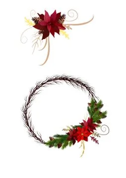 Christmas elements for your designs Illustrazione stock