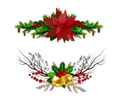 Christmas elements for your designs 스톡 일러스트