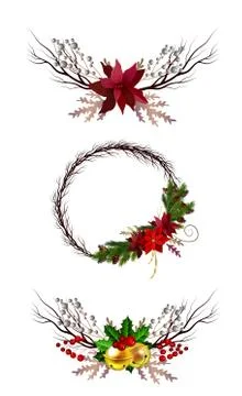 Christmas elements for your designs Stock Illustration