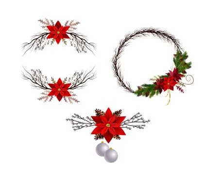 Christmas elements for your designs Stock Illustration