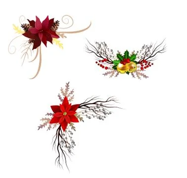 Christmas elements for your designs Stock Illustration