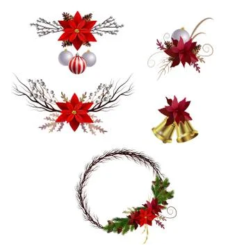 Christmas elements for your designs Stock Illustration