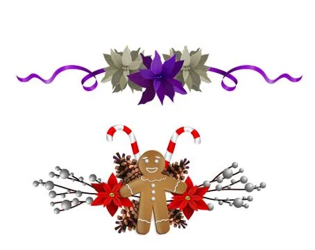 Christmas elements for your designs Stockillustratie