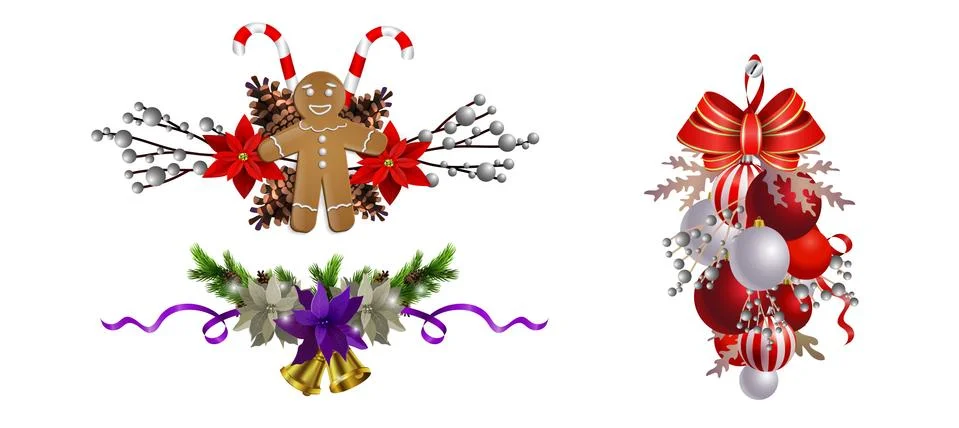 Christmas elements for your designs 스톡 일러스트