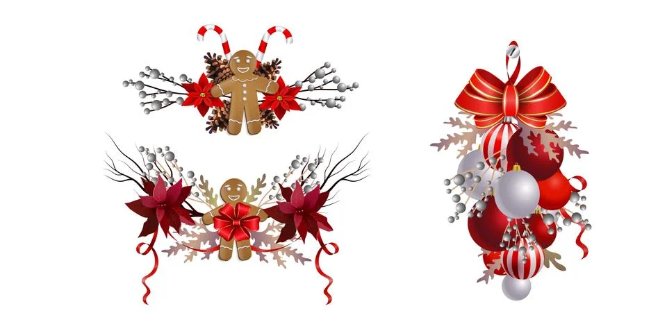 Christmas elements for your designs 库存插图