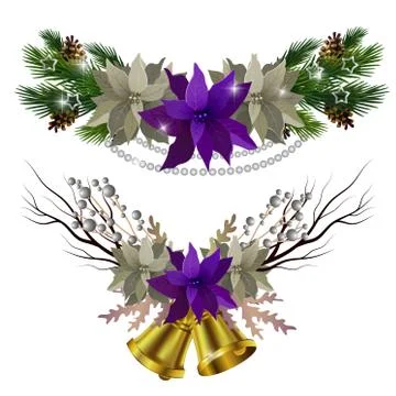 Christmas elements for your designs Illustrazione stock
