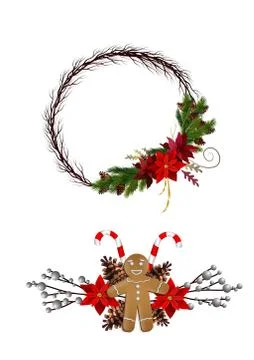 Christmas elements for your designs Stock Illustration