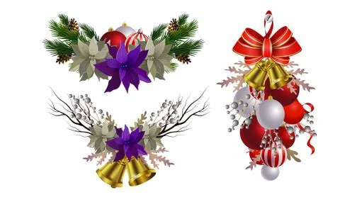 Christmas elements for your designs 库存插图