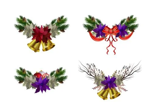 Christmas elements for your designs Illustrazione stock