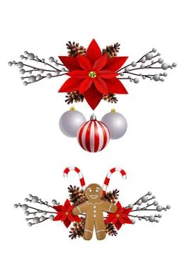 Christmas elements for your designs Stockillustratie