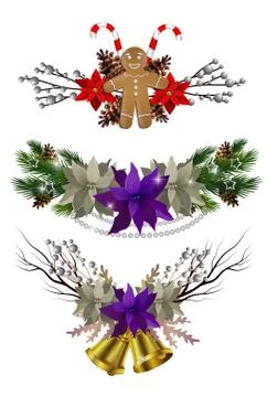 Christmas elements for your designs 스톡 일러스트