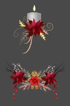 Christmas elements for your designs Stock Illustration