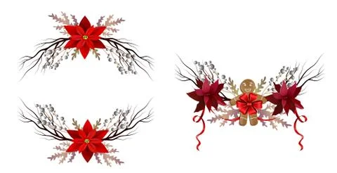 Christmas elements for your designs 스톡 일러스트